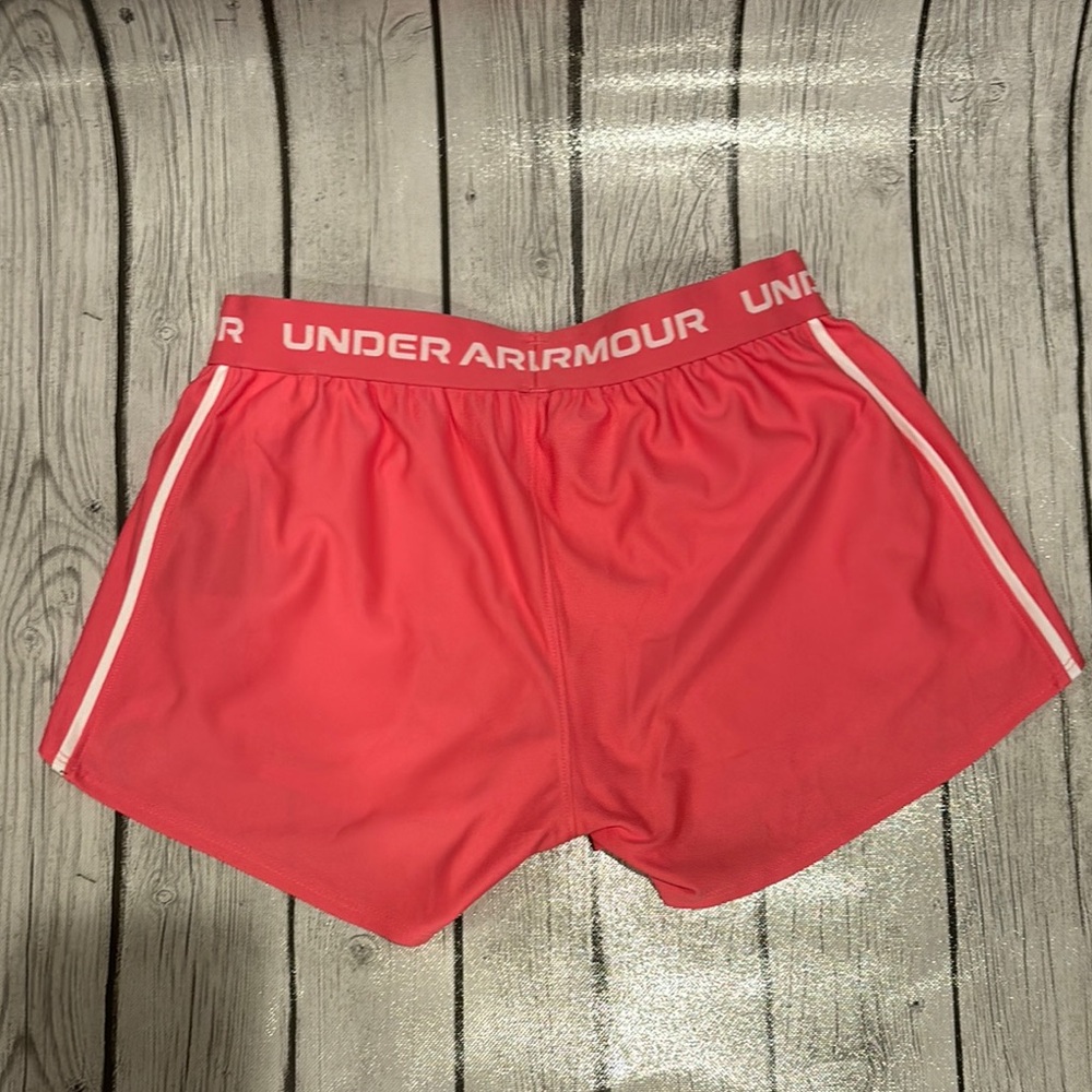 NEW under armor pink salmon color running athletic shirt size XS